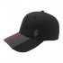 Golf Hats With Custom Gorras Black Cotton Cap Football Hats 6 Panel Curve Brim Rubber Logo Plain Baseball Sports Caps