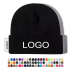 Fashion Wholesale Custom Embroidery Logo Solid Color Acrylic Fiber Warm Winter Beanie With Custom Logo Knit Hat Warm Caps