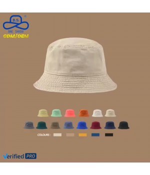 2024 Oem B&s luxury Wholesale Plain Waterproof Reversible Unisex Nylon Cotton Men Women Brim Fishing Hats Custom Bucket Hat