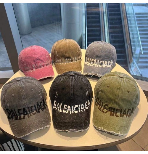 New Washable Distress Graffiti Lettering 6 Panel Curved-brim Adult Baseball Cap