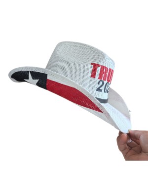 2024 America Election Campaign MAGA Slogan Straw Hats Promotion American Flag printing Party Cowboy Hats