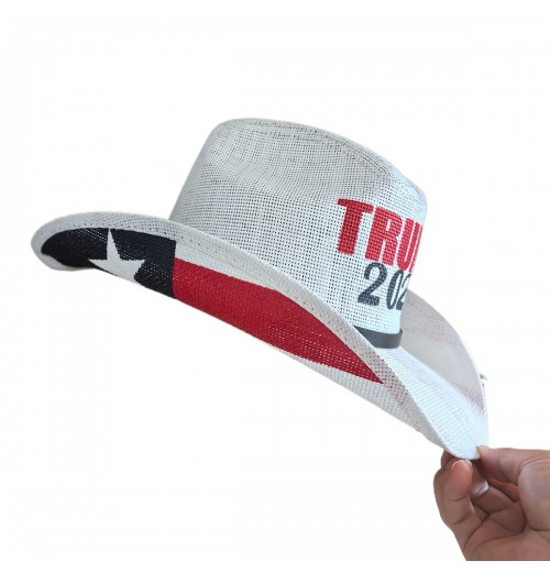 2024 America Election Campaign MAGA Slogan Straw Hats Promotion American Flag printing Party Cowboy Hats